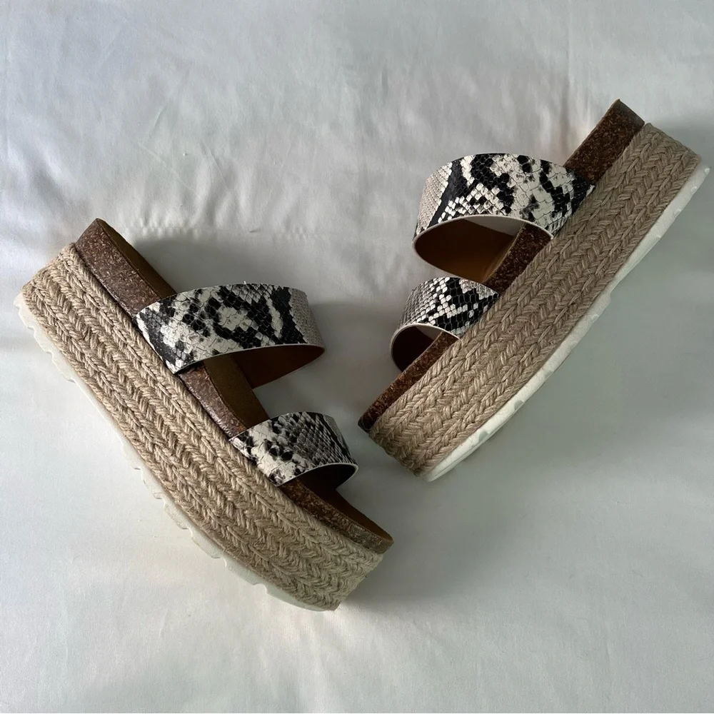 Vince Camuto Masinda Platform Snakeskin Sandals
